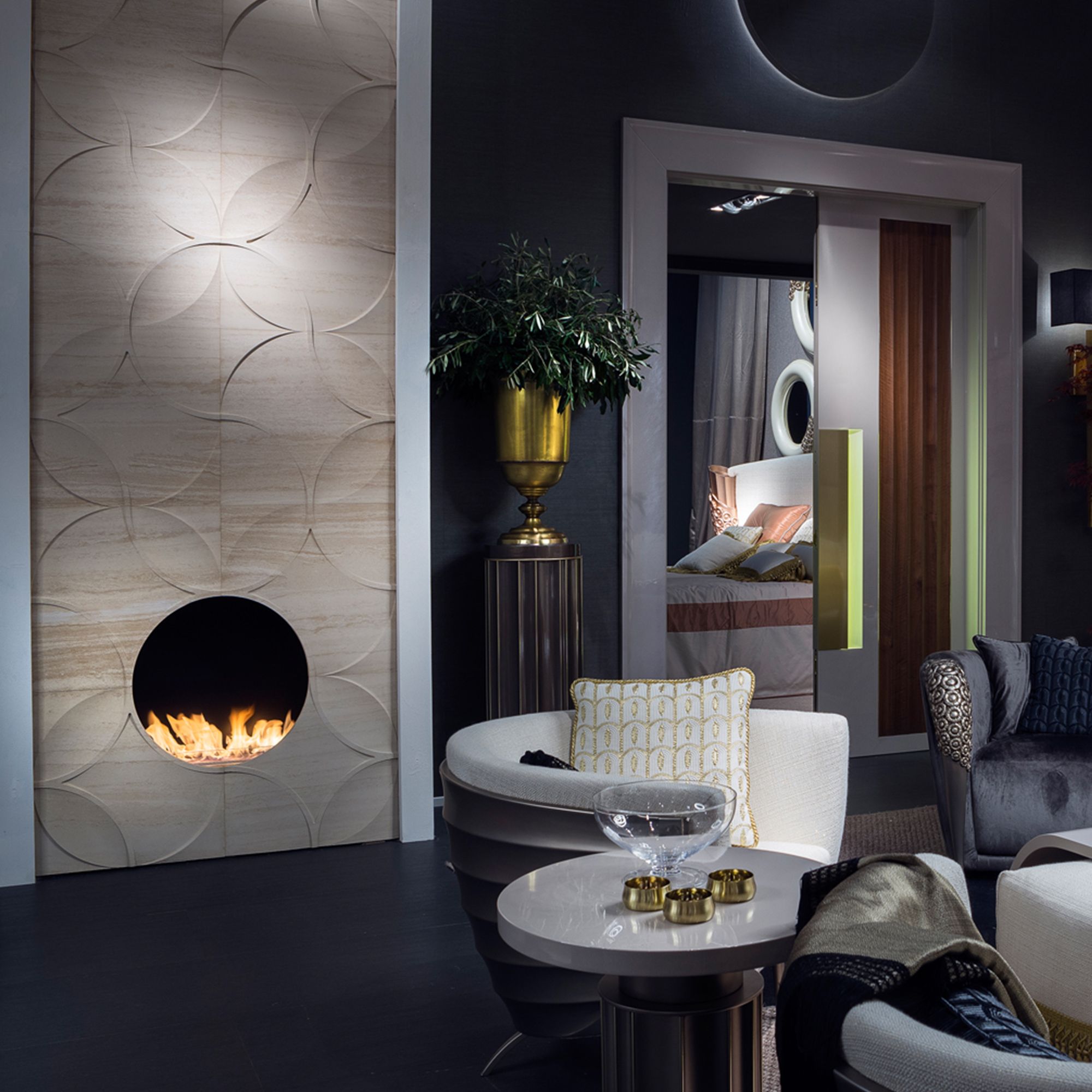 Электрокамины в интерьере гостиной - фото, идеи