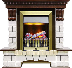 Каминокомплект Dimplex Pierre Luxe очаг Danville Antique Brass FB2 темный дуб/белый угловой Dimplex Pierre Luxe очаг Danville Antique Brass FB2 темный дуб/белый угловой